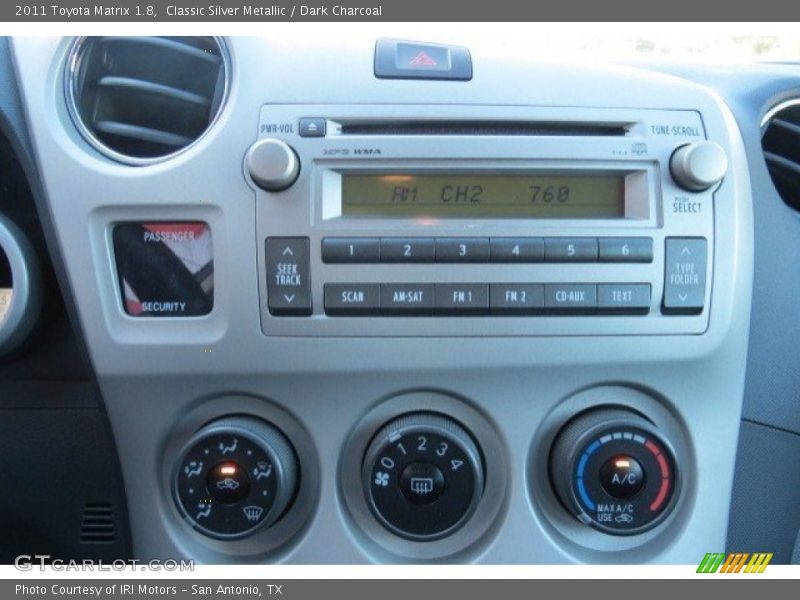 Classic Silver Metallic / Dark Charcoal 2011 Toyota Matrix 1.8