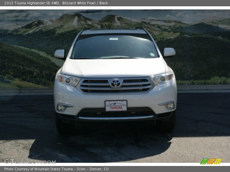 Blizzard White Pearl / Black 2013 Toyota Highlander SE 4WD