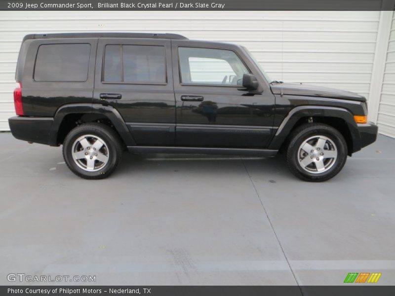 Brilliant Black Crystal Pearl / Dark Slate Gray 2009 Jeep Commander Sport