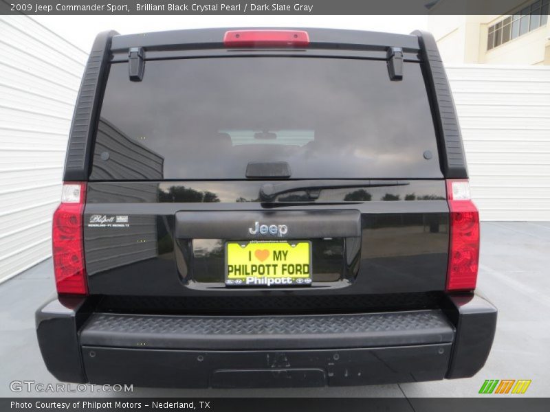 Brilliant Black Crystal Pearl / Dark Slate Gray 2009 Jeep Commander Sport