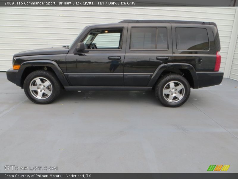 Brilliant Black Crystal Pearl / Dark Slate Gray 2009 Jeep Commander Sport