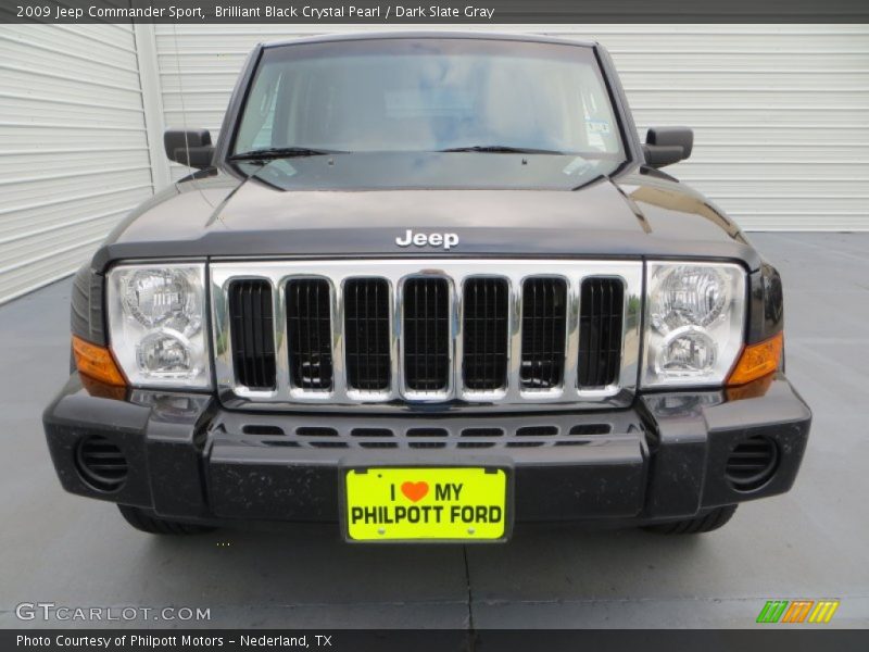 Brilliant Black Crystal Pearl / Dark Slate Gray 2009 Jeep Commander Sport