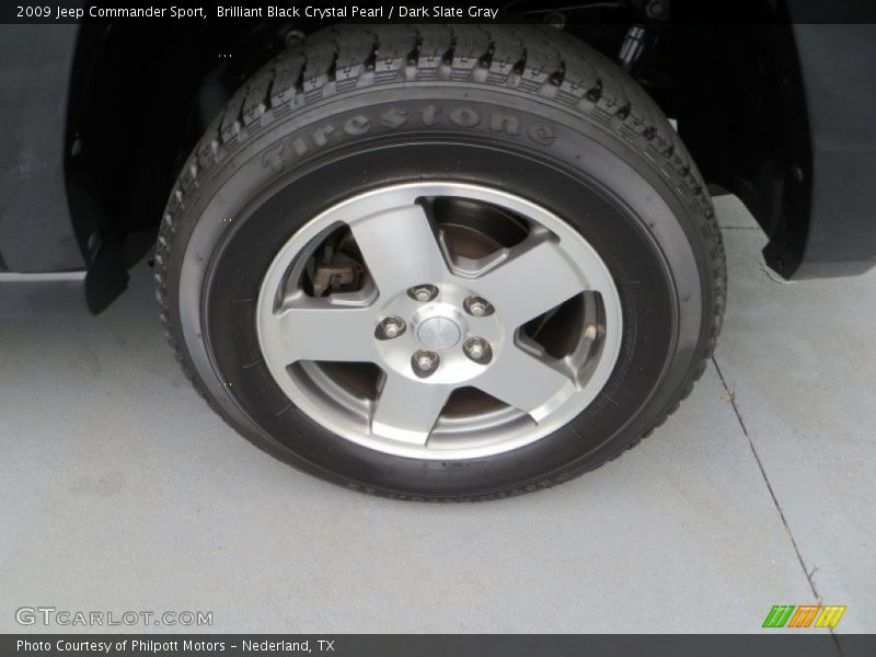 Brilliant Black Crystal Pearl / Dark Slate Gray 2009 Jeep Commander Sport