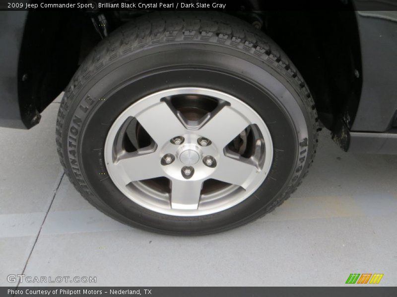 Brilliant Black Crystal Pearl / Dark Slate Gray 2009 Jeep Commander Sport