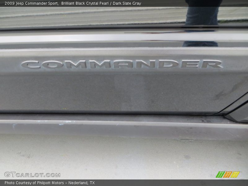Brilliant Black Crystal Pearl / Dark Slate Gray 2009 Jeep Commander Sport
