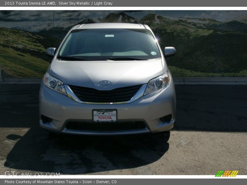 Silver Sky Metallic / Light Gray 2013 Toyota Sienna LE AWD