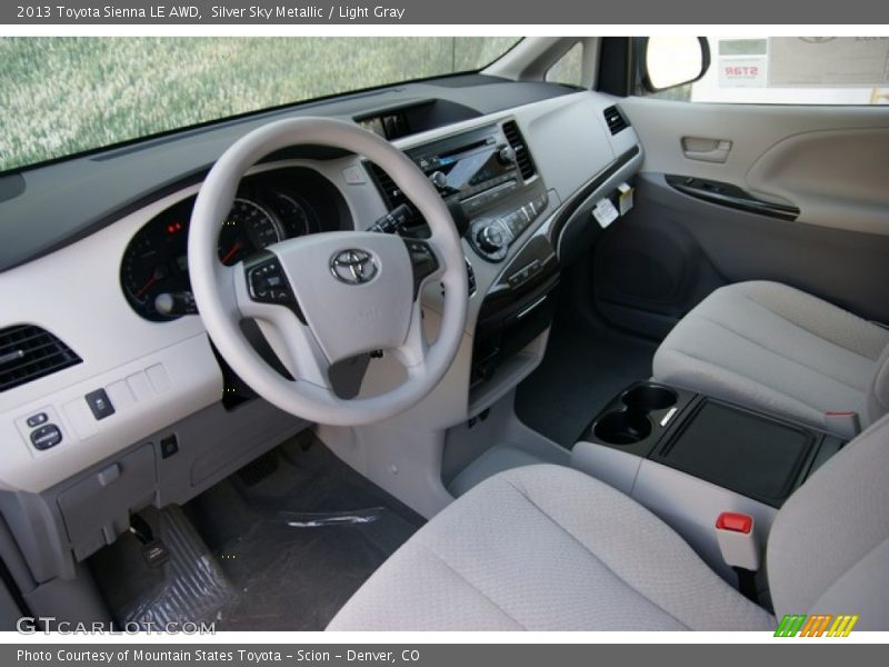 Silver Sky Metallic / Light Gray 2013 Toyota Sienna LE AWD