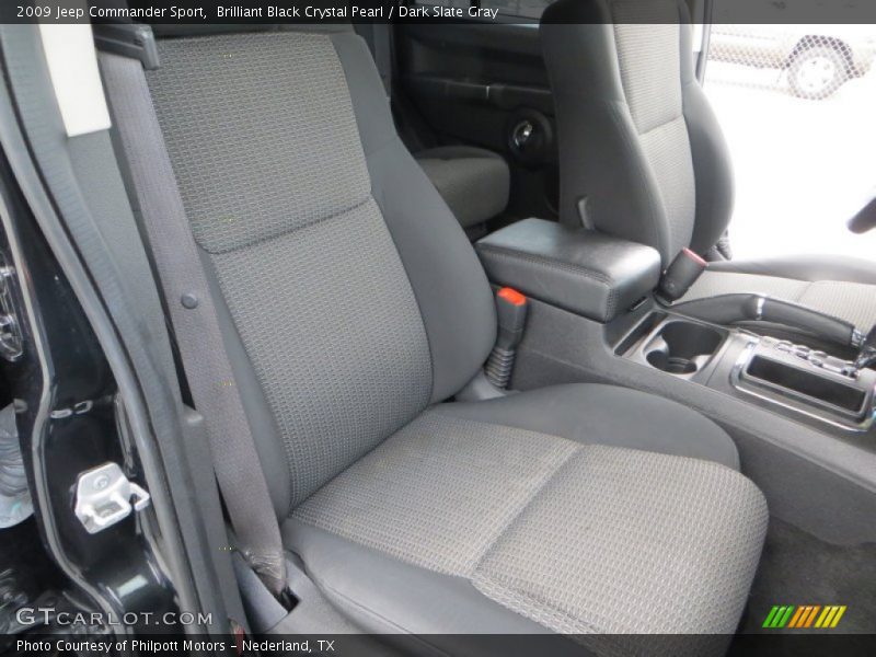 Brilliant Black Crystal Pearl / Dark Slate Gray 2009 Jeep Commander Sport