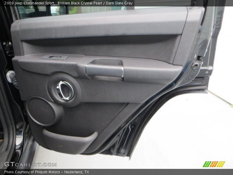 Brilliant Black Crystal Pearl / Dark Slate Gray 2009 Jeep Commander Sport