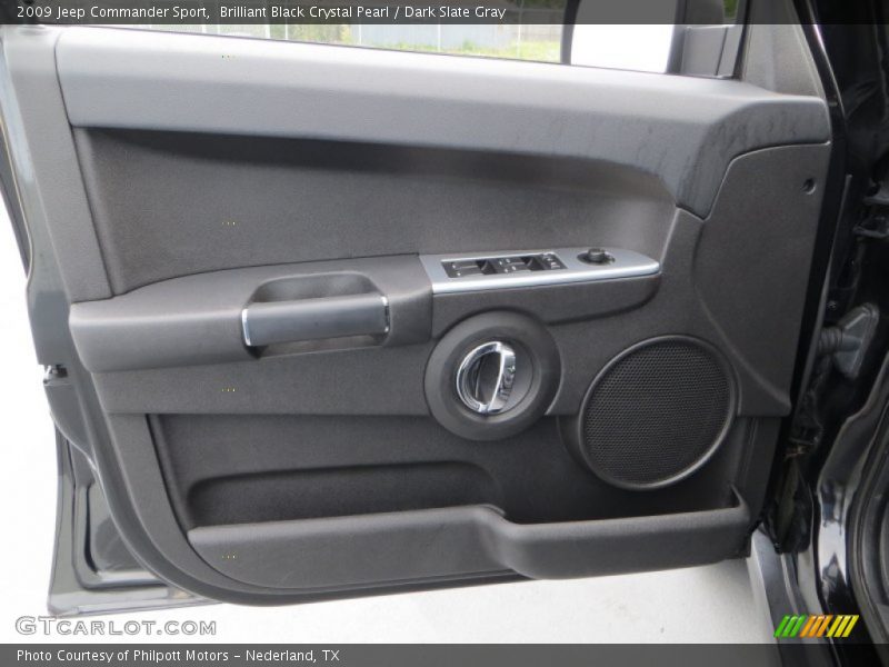 Brilliant Black Crystal Pearl / Dark Slate Gray 2009 Jeep Commander Sport
