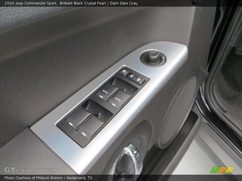 Brilliant Black Crystal Pearl / Dark Slate Gray 2009 Jeep Commander Sport