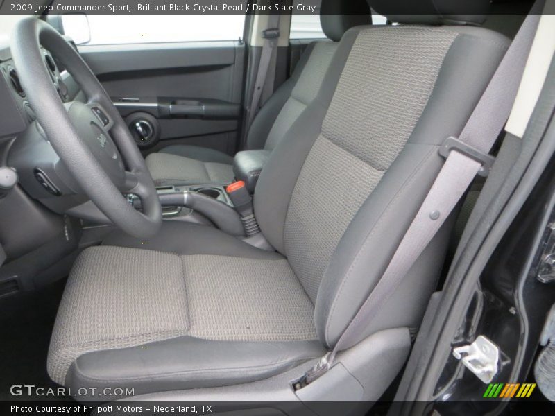 Brilliant Black Crystal Pearl / Dark Slate Gray 2009 Jeep Commander Sport