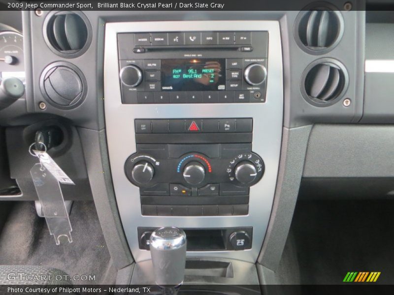 Brilliant Black Crystal Pearl / Dark Slate Gray 2009 Jeep Commander Sport