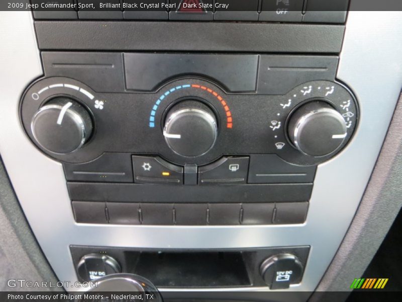 Brilliant Black Crystal Pearl / Dark Slate Gray 2009 Jeep Commander Sport