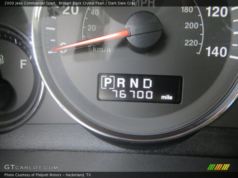 Brilliant Black Crystal Pearl / Dark Slate Gray 2009 Jeep Commander Sport