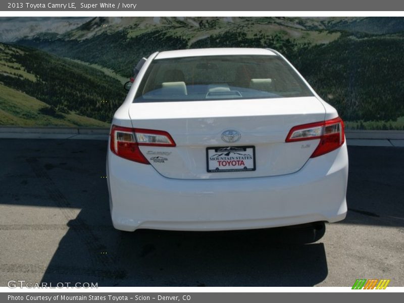 Super White / Ivory 2013 Toyota Camry LE