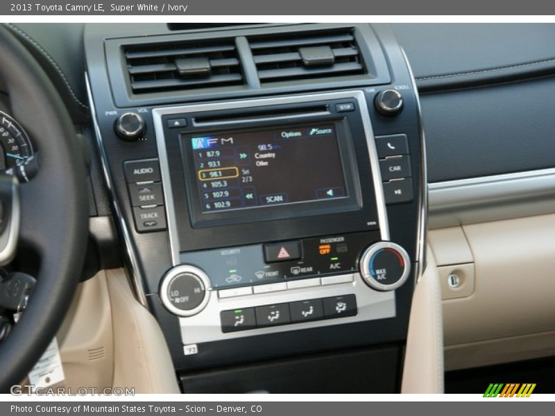 Super White / Ivory 2013 Toyota Camry LE