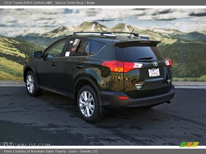 Spruce Green Mica / Beige 2013 Toyota RAV4 Limited AWD