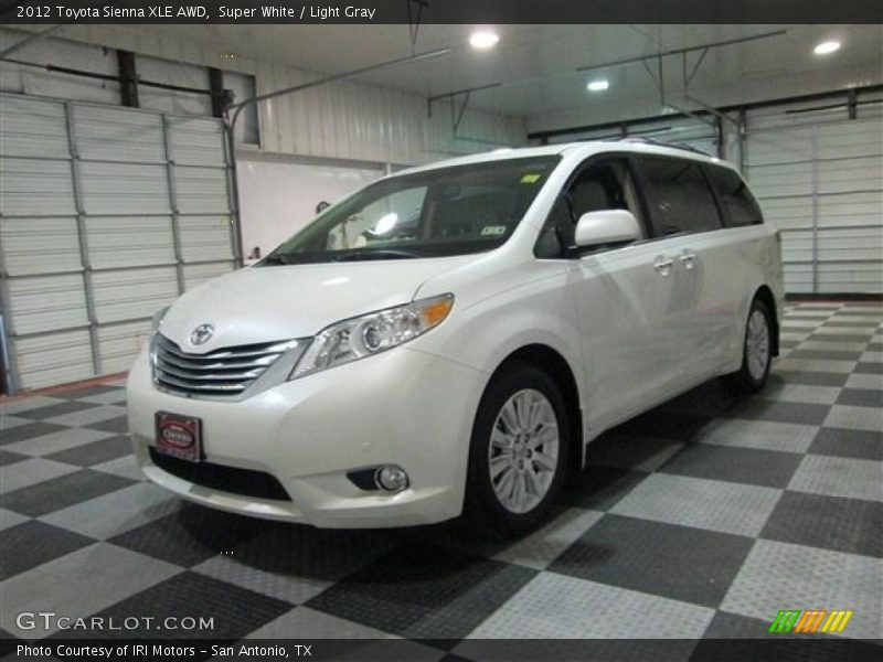 Super White / Light Gray 2012 Toyota Sienna XLE AWD