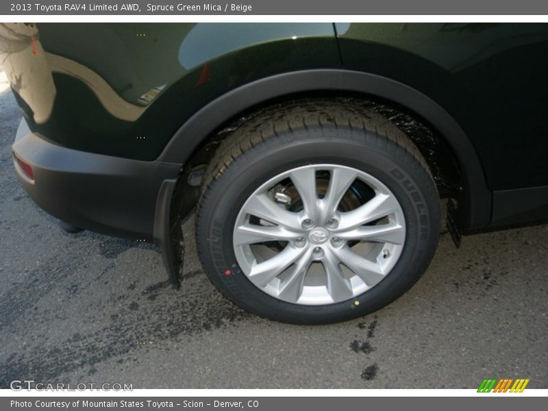 Spruce Green Mica / Beige 2013 Toyota RAV4 Limited AWD