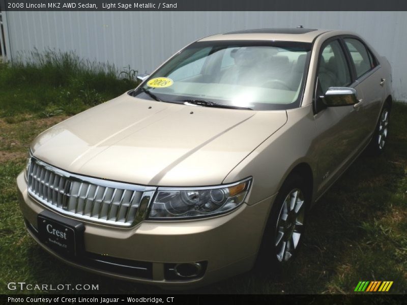 Light Sage Metallic / Sand 2008 Lincoln MKZ AWD Sedan