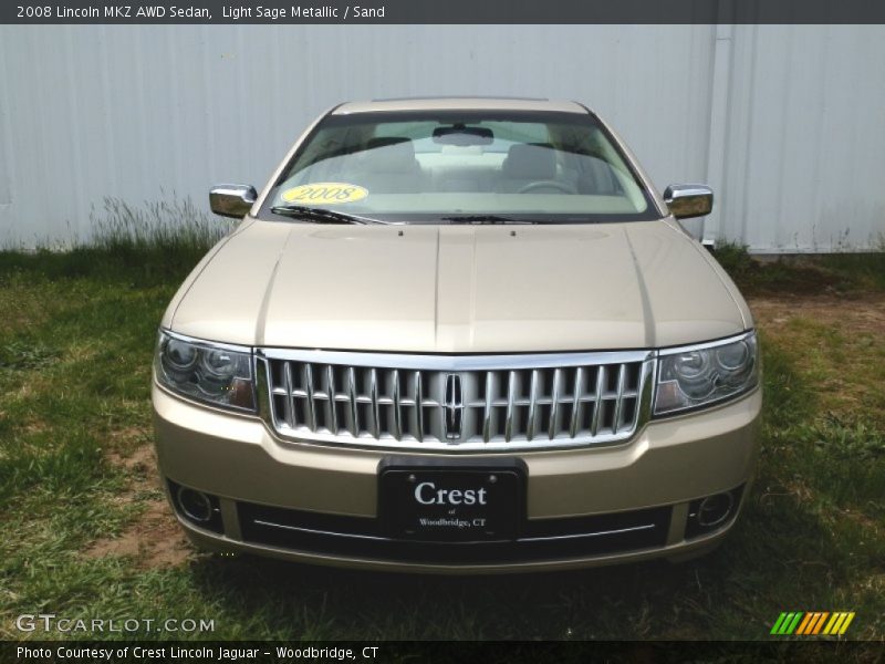 Light Sage Metallic / Sand 2008 Lincoln MKZ AWD Sedan
