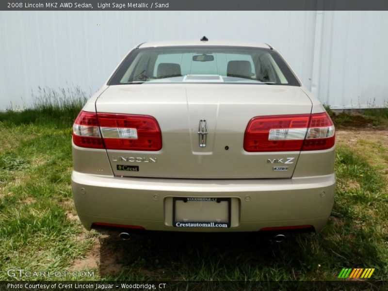 Light Sage Metallic / Sand 2008 Lincoln MKZ AWD Sedan