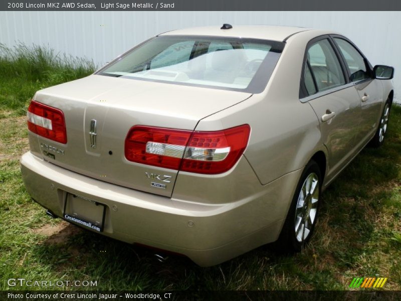 Light Sage Metallic / Sand 2008 Lincoln MKZ AWD Sedan