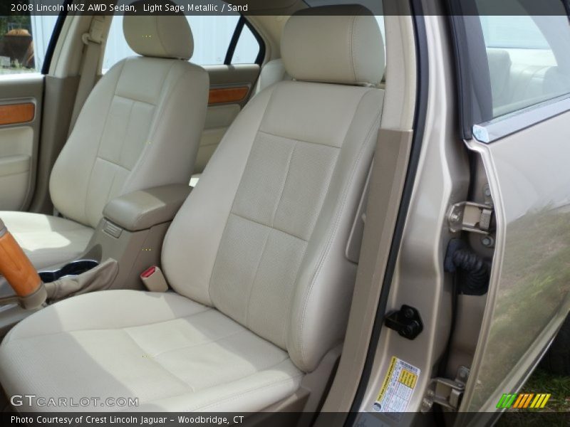 Front Seat of 2008 MKZ AWD Sedan