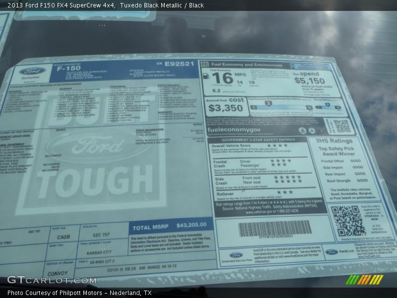 Tuxedo Black Metallic / Black 2013 Ford F150 FX4 SuperCrew 4x4