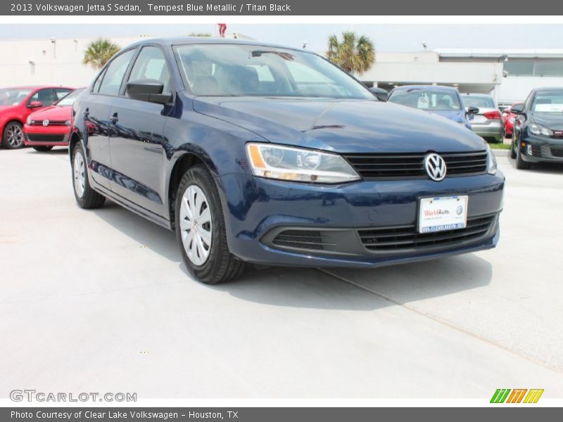 Tempest Blue Metallic / Titan Black 2013 Volkswagen Jetta S Sedan