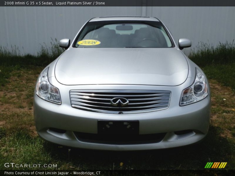 Liquid Platinum Silver / Stone 2008 Infiniti G 35 x S Sedan