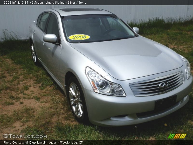 Liquid Platinum Silver / Stone 2008 Infiniti G 35 x S Sedan