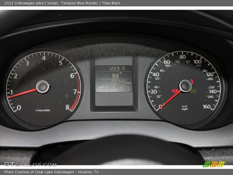Tempest Blue Metallic / Titan Black 2013 Volkswagen Jetta S Sedan