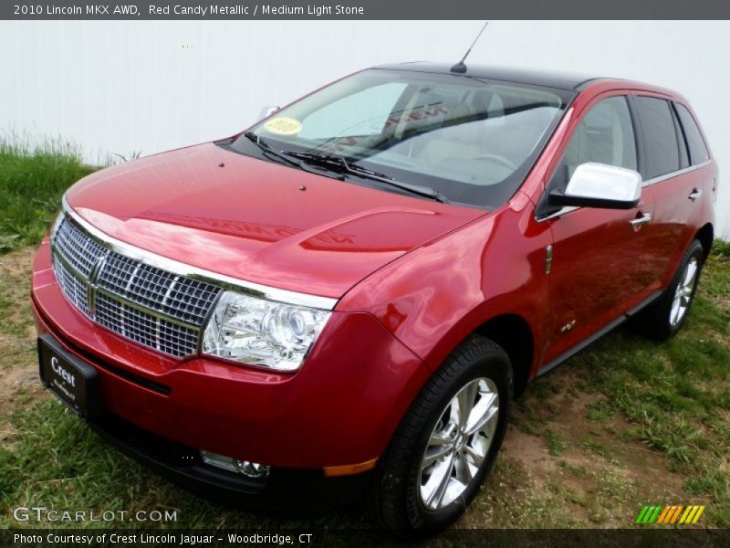 Red Candy Metallic / Medium Light Stone 2010 Lincoln MKX AWD