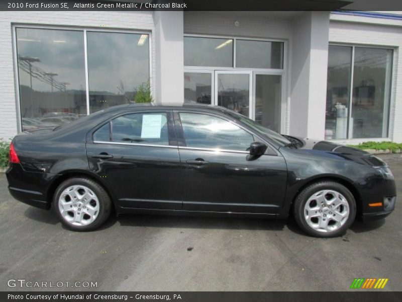 Atlantis Green Metallic / Charcoal Black 2010 Ford Fusion SE