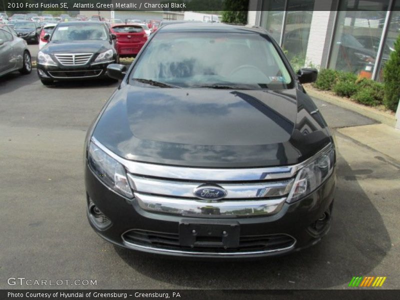 Atlantis Green Metallic / Charcoal Black 2010 Ford Fusion SE
