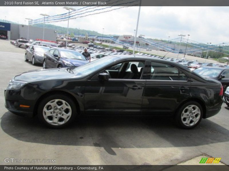 Atlantis Green Metallic / Charcoal Black 2010 Ford Fusion SE