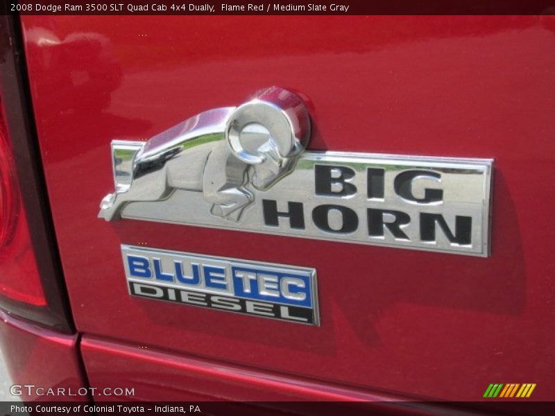 Flame Red / Medium Slate Gray 2008 Dodge Ram 3500 SLT Quad Cab 4x4 Dually