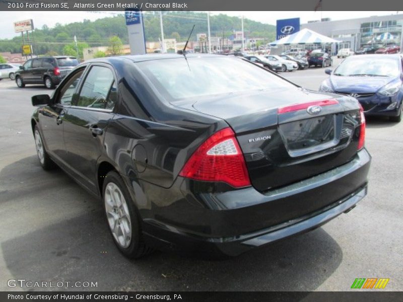 Atlantis Green Metallic / Charcoal Black 2010 Ford Fusion SE