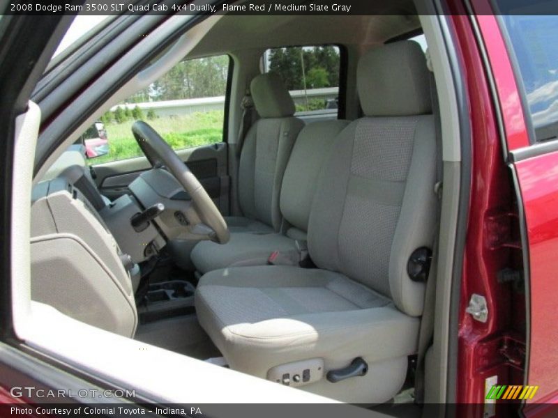Flame Red / Medium Slate Gray 2008 Dodge Ram 3500 SLT Quad Cab 4x4 Dually
