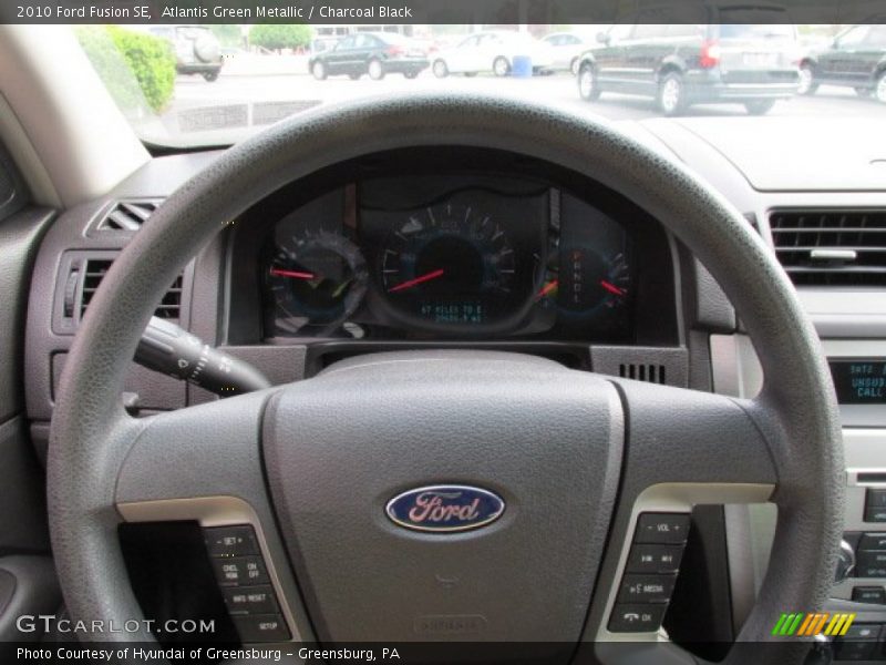 Atlantis Green Metallic / Charcoal Black 2010 Ford Fusion SE