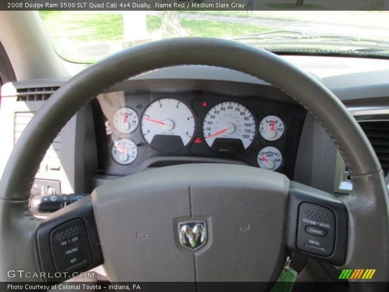 Flame Red / Medium Slate Gray 2008 Dodge Ram 3500 SLT Quad Cab 4x4 Dually