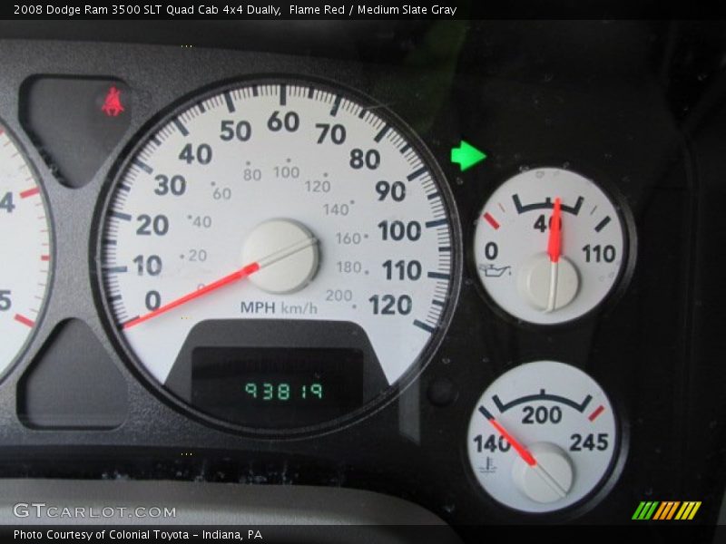 Flame Red / Medium Slate Gray 2008 Dodge Ram 3500 SLT Quad Cab 4x4 Dually