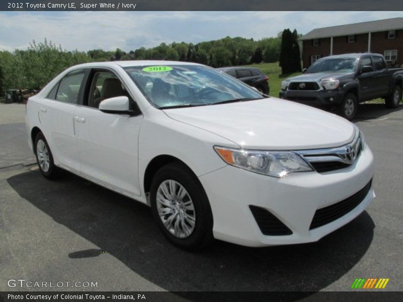 Super White / Ivory 2012 Toyota Camry LE