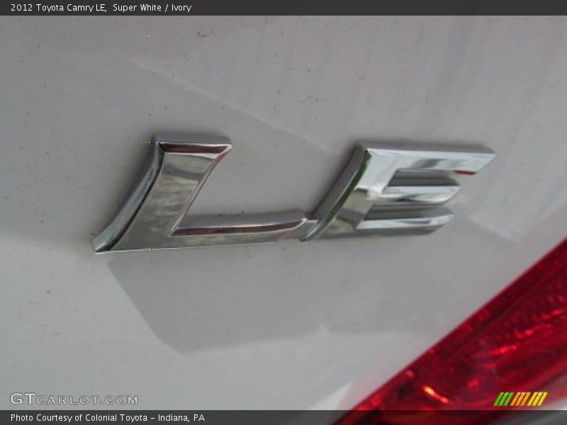 Super White / Ivory 2012 Toyota Camry LE