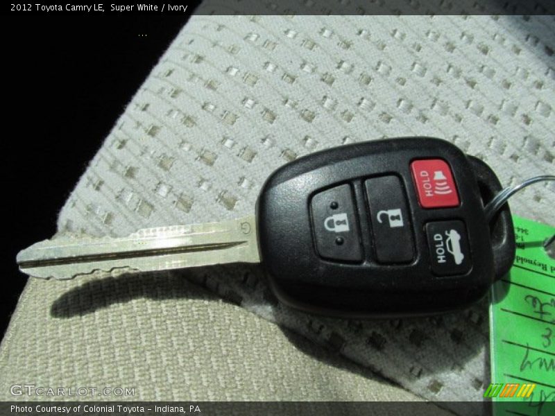 Super White / Ivory 2012 Toyota Camry LE