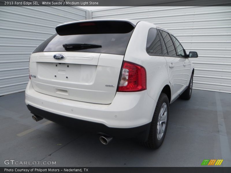 White Suede / Medium Light Stone 2013 Ford Edge SEL
