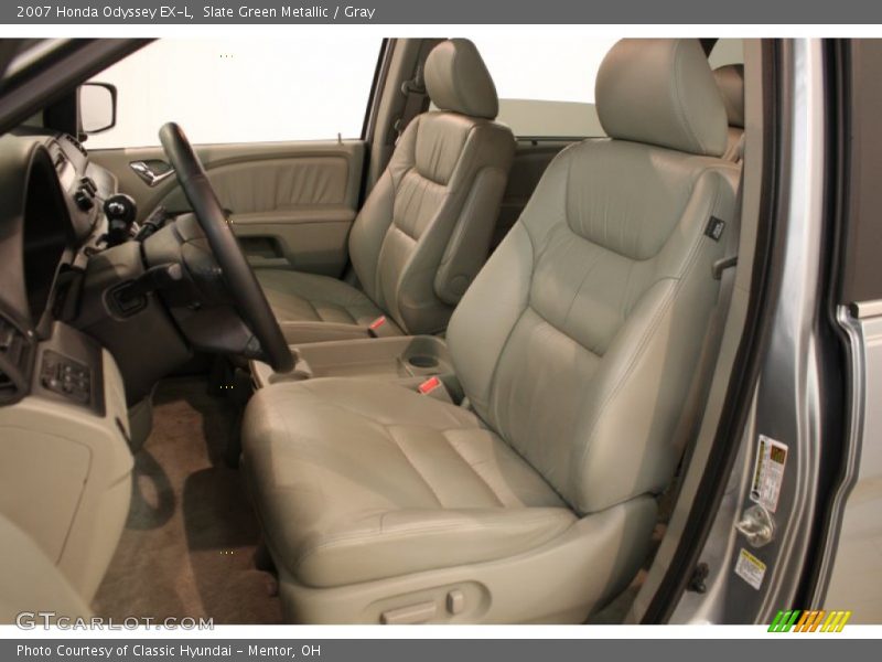 Slate Green Metallic / Gray 2007 Honda Odyssey EX-L