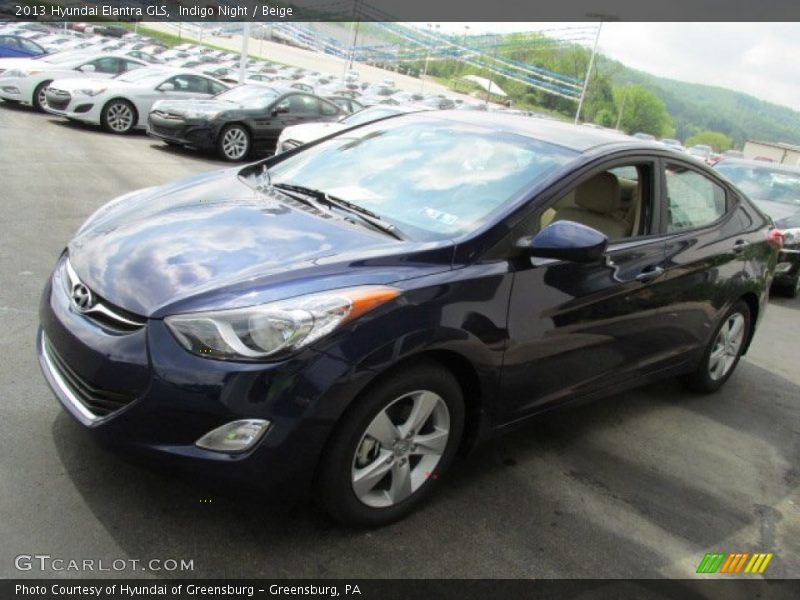 Indigo Night / Beige 2013 Hyundai Elantra GLS